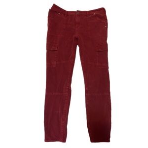 ❗️SALE❗️Burgundy Cargo Skinny Jeggings